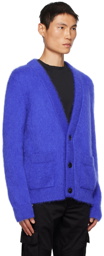 Balmain Blue Brushed Cardigan