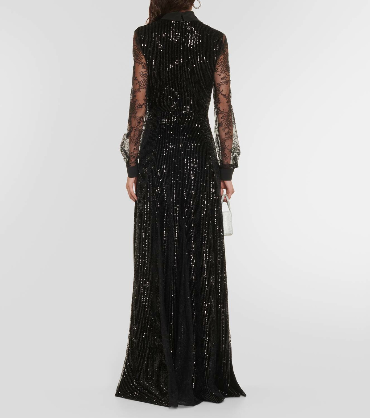 Elie Saab Sequined tie-neck gown Elie Saab