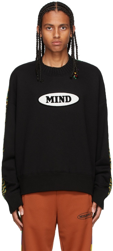 Photo: Palm Angels Black Missoni Edition Paneled 'Mind' Sweater