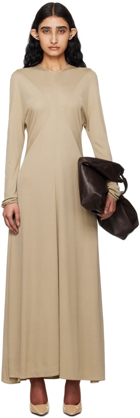 Photo: The Row Beige Venusia Maxi Dress