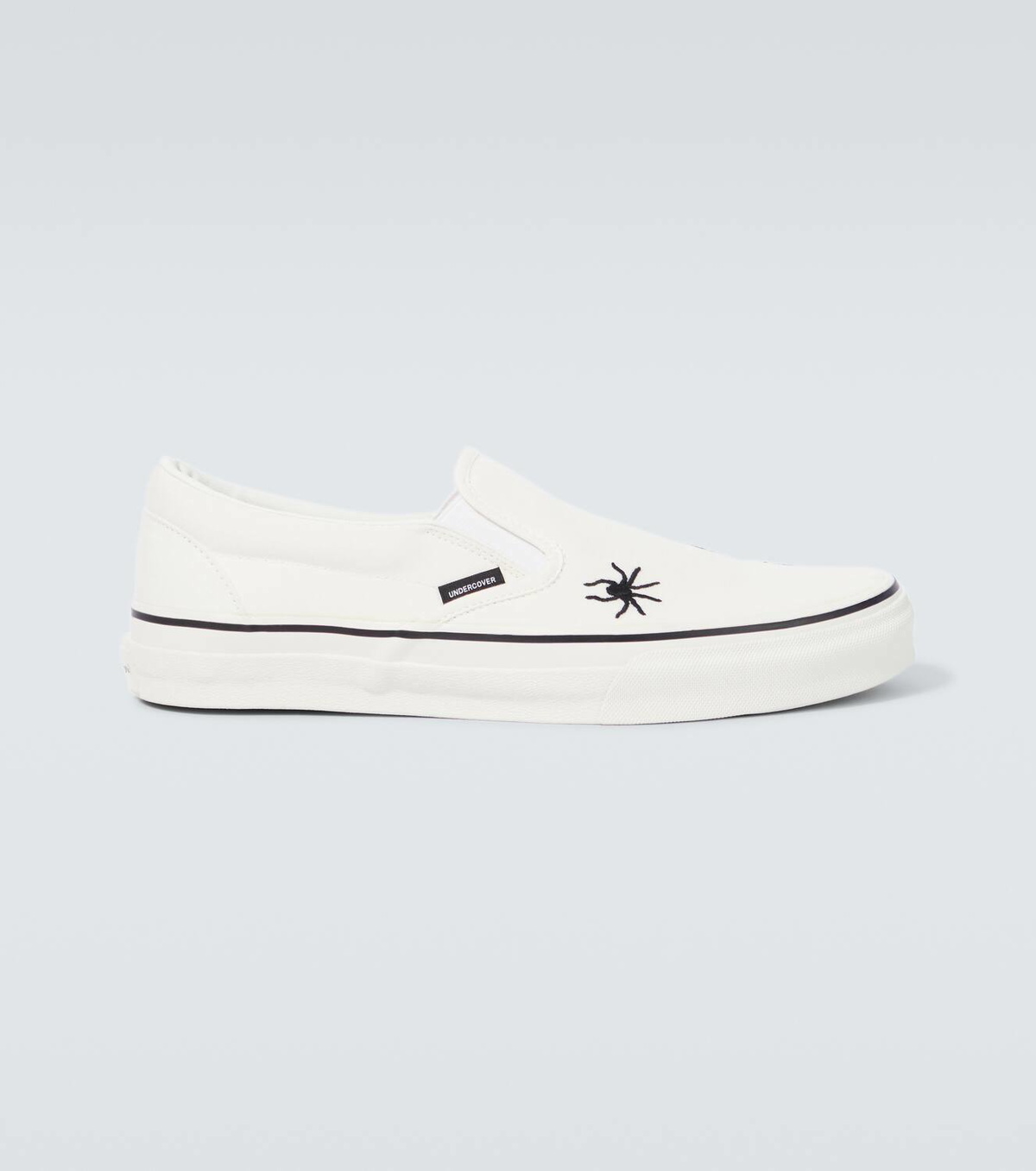 Undercover Embroidered cotton canvas slip-on shoes