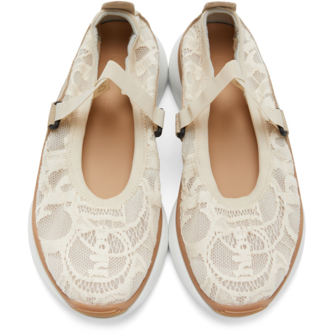 Chloe Off-White Lace Sonnie Ballet Sneakers Chloe