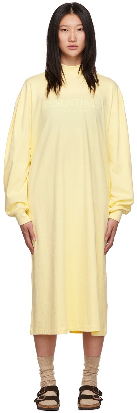 Photo: Essentials Yellow Long Sleeve Midi Dress