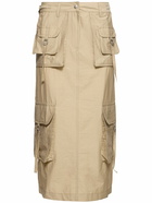 ACNE STUDIOS Cotton Blend Cargo Long Skirt