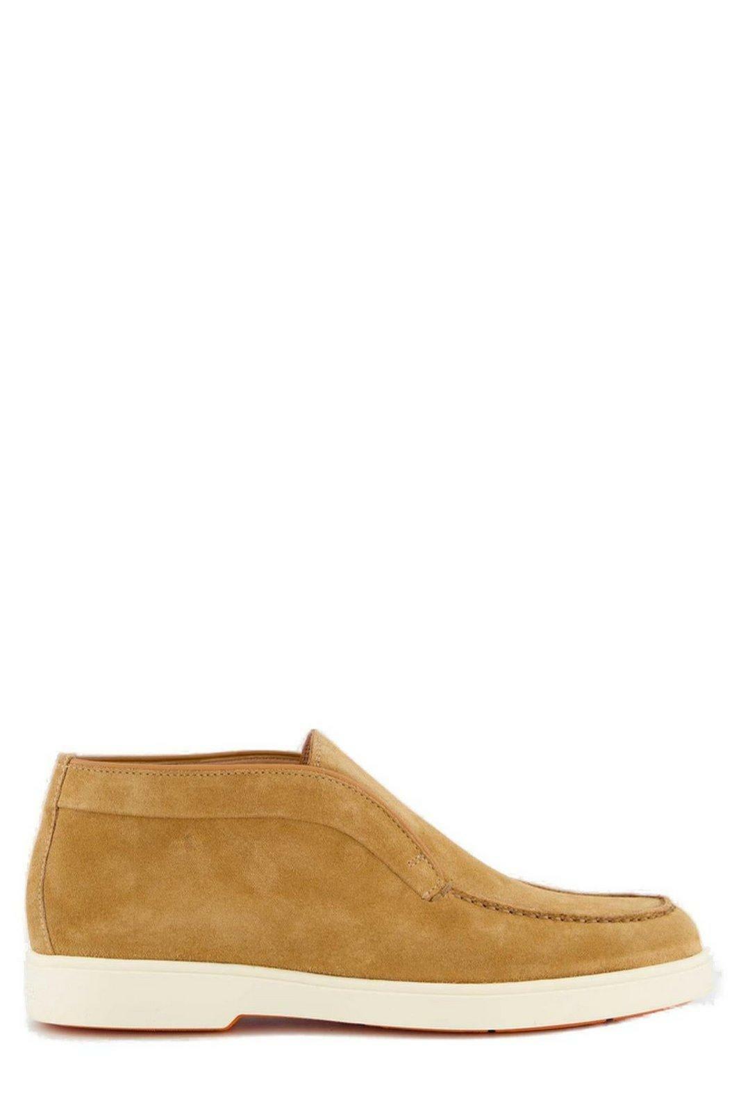 Santoni Cappuccino Leather Didi Slippers Santoni