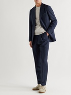 Saman Amel - Linen, Wool and Silk-Blend Trousers - Blue