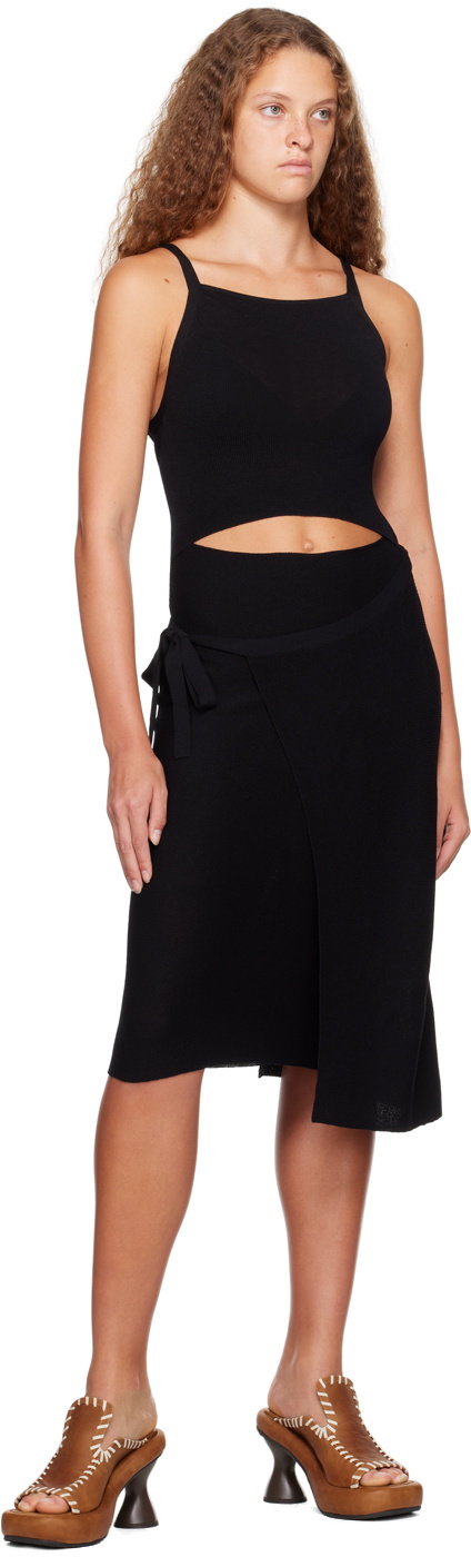 Eckhaus Latta Black Club Midi Dress