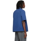 Marni Blue Drawstring Hem Cotton Shirt