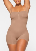 Skims Seamless Sculpt Strapless Shortie Body Light Brown