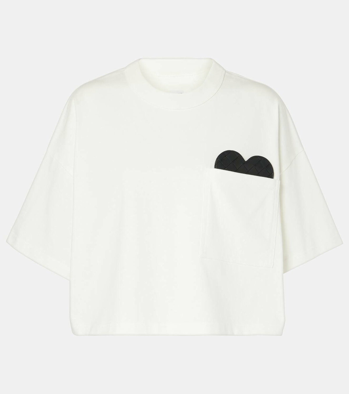 Bottega Veneta Heart-detail cropped jersey T-shirt