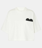 Bottega Veneta Heart-detail cropped jersey T-shirt