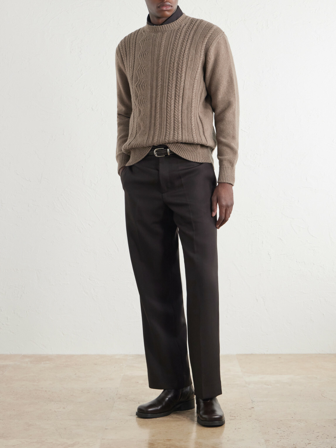 Inis Meáin - Ridges Aran Textured-Wool Sweater - Neutrals