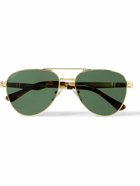 Persol - Aviator-Style Gold-Tone and Tortoiseshell Acetate Sunglasses