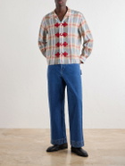 BODE - Canyon Trillium Camp-Collar Appliquéd Checked Organza Shirt - Multi