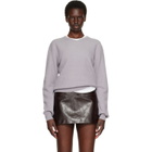 TONYWACK Gray Superfine Wool Commando V-Neck Sweater