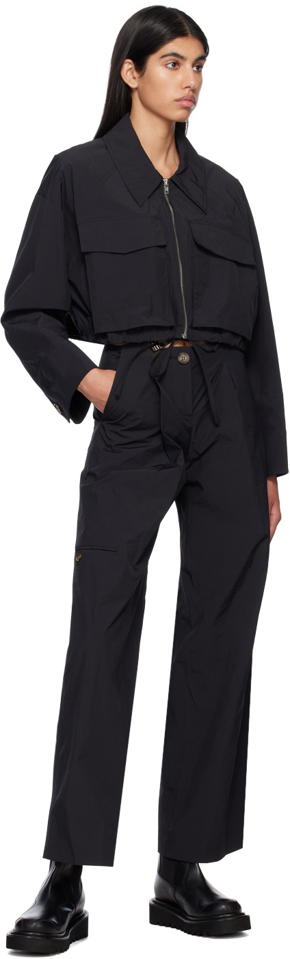 J KOO Black Zip Jacket