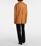 The Row Fabian leather jacket