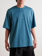 Givenchy - Aqua Star Story Oversized Logo-Embroidered Printed Cotton-Jersey T-Shirt - Blue