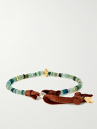 Peyote Bird - Apogee Silver, Gold-Filled and Leather Beaded Bracelet