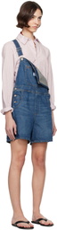 Levi's Blue Utility Shortall Denim Overalls