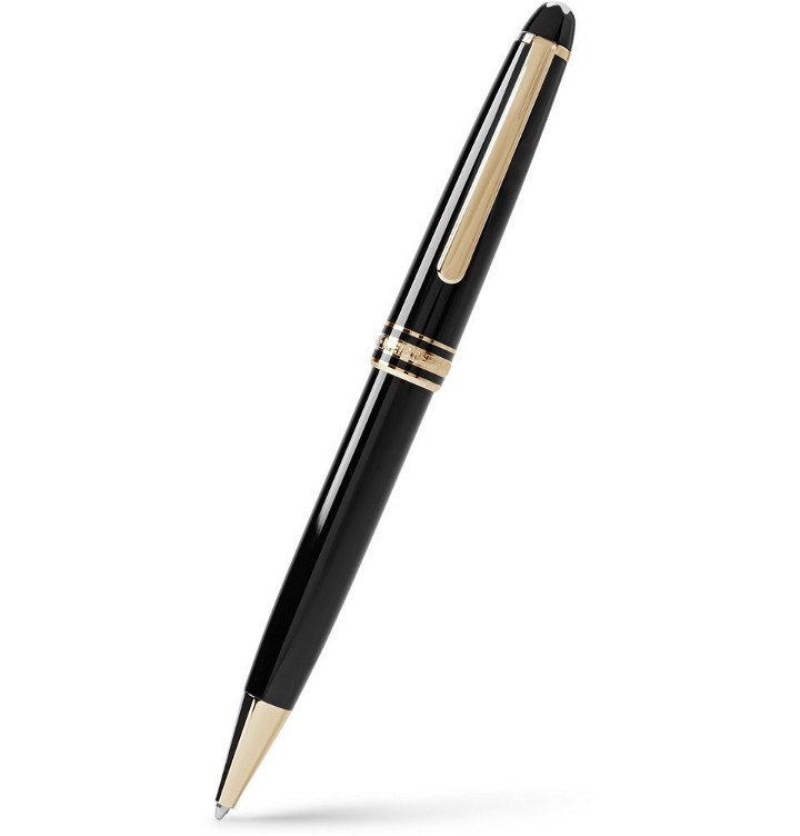 Photo: Montblanc - Meisterstück Classique Resin and Gold-Plated Ballpoint Pen - Men - Black
