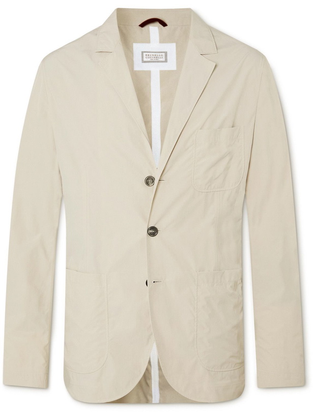 Photo: Brunello Cucinelli - Shell Blazer - Blue