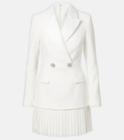 Rebecca Vallance Bridal Atlas pleated blazer dress