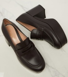 Gianvito Rossi Jenna leather loafer pumps