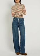 Free People Good Good Striped Turtle-neck Jersey top Multicoloured