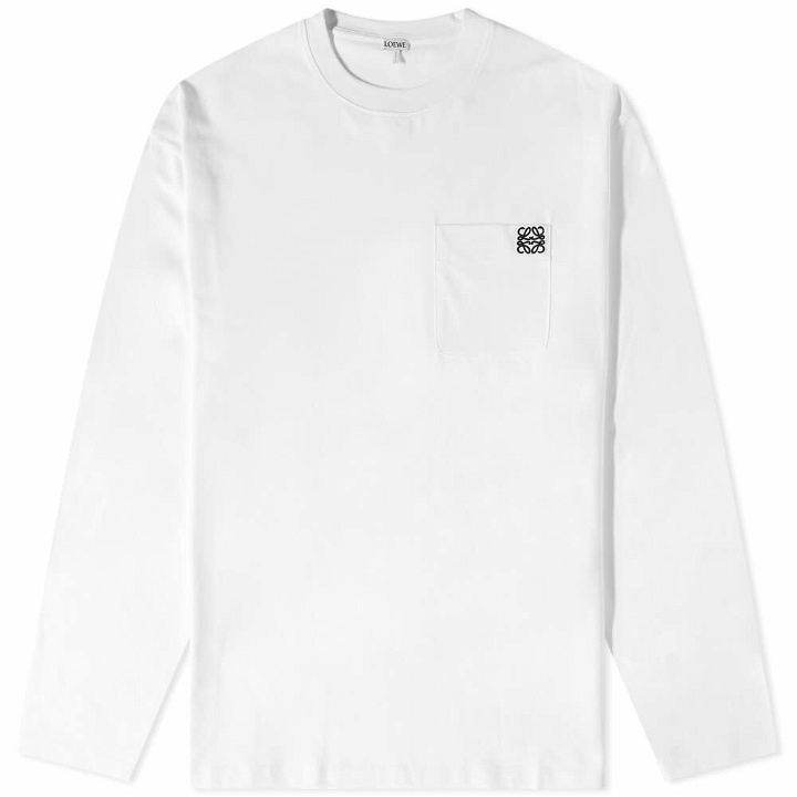 Photo: Loewe Men's Long Sleeve Anagram T-Shirt in White