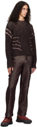 Charlie Constantinou Brown Mohair & Wool Blend Plated Sweater