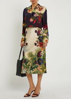 Alice + Olivia Maeve Floral-print Satin Midi Skirt Multicoloured