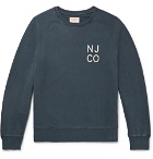 Nudie Jeans - Melvin Logo-Print Organic Loopback Cotton-Jersey Sweatshirt - Navy