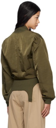 Dion Lee Khaki Convertible Rib Reversible Bomber Jacket