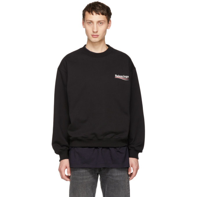 Balenciaga Black Campaign Logo Sweatshirt Balenciaga
