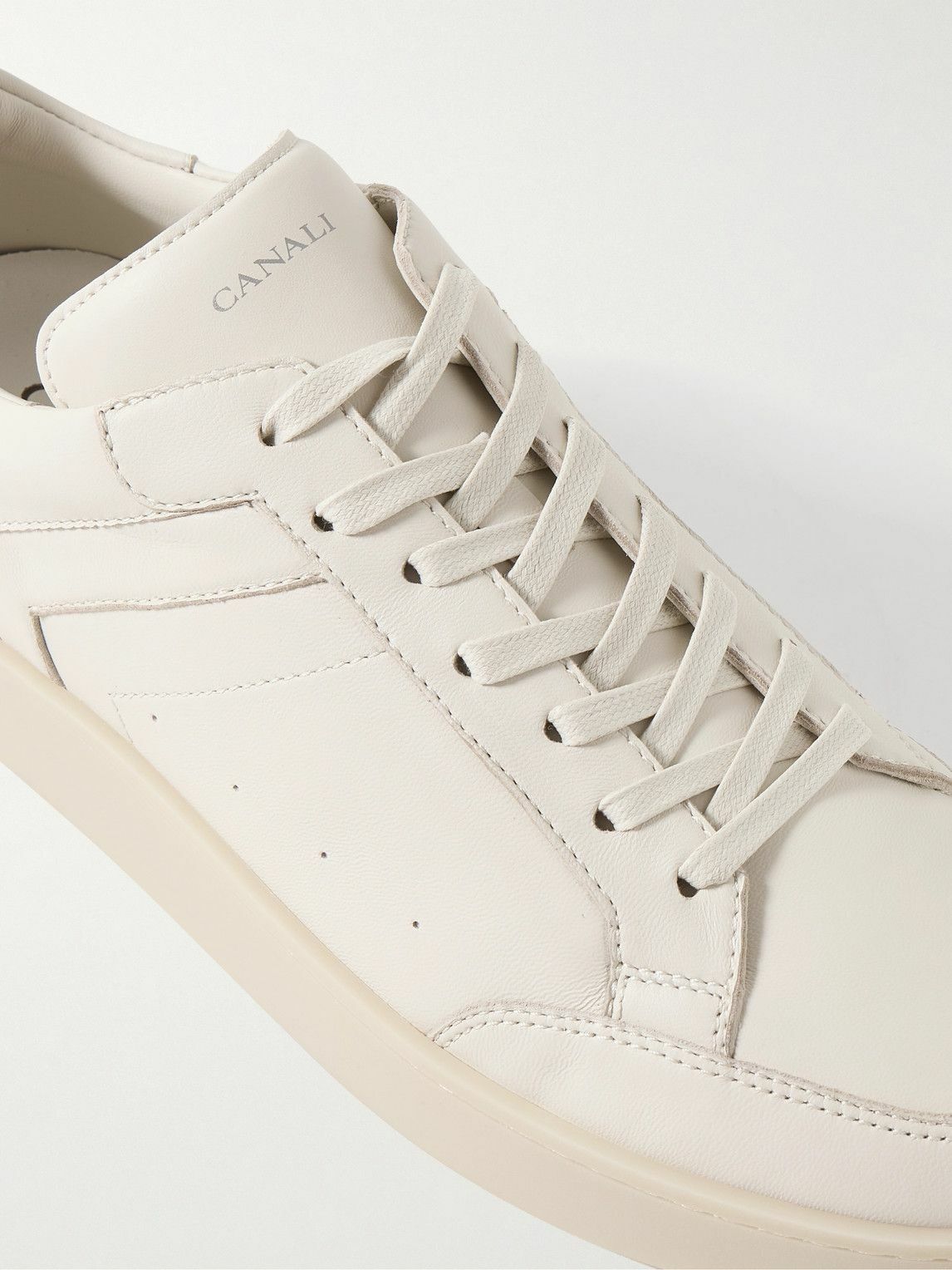 スニーカー CANALI WHITE AND GREY LEATHER SNEAKERS Canali - Leather Sneakers - White Canali