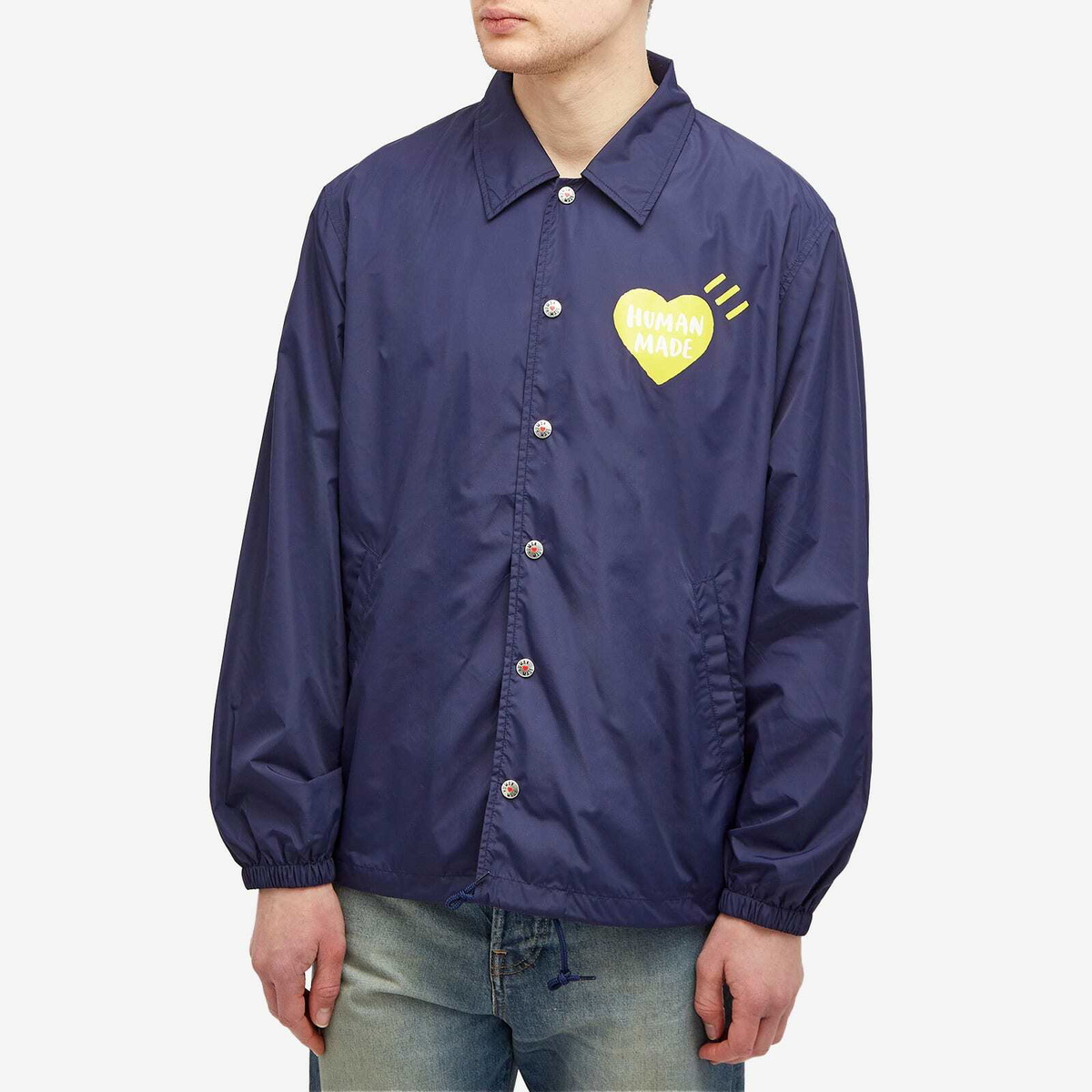 Human Made Men's Coach Jacket in Navy Human Made