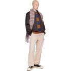 Marni Gray Wool Check Scarf