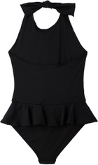 Caramel Kids Black Asparagus One-Piece Swimsuit