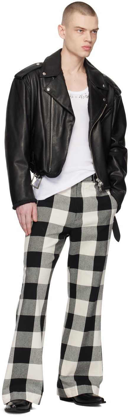 Magliano Black Pin-Buckle Leather Jacket Magliano
