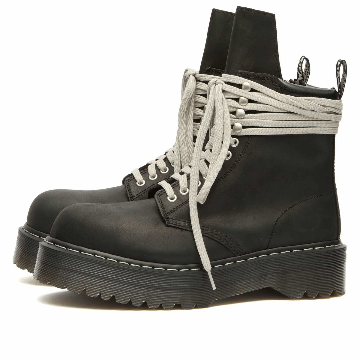 Rick Owens Men's x Dr Martens Quad Sole Steel Toe Boot in Black
