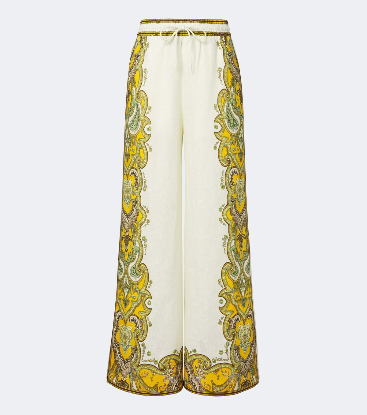 Alémais Porter printed linen wide-leg pants