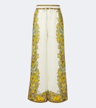 Alémais Porter printed linen wide-leg pants