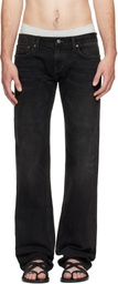 Raimundo Langlois Black Slim Straight Jeans