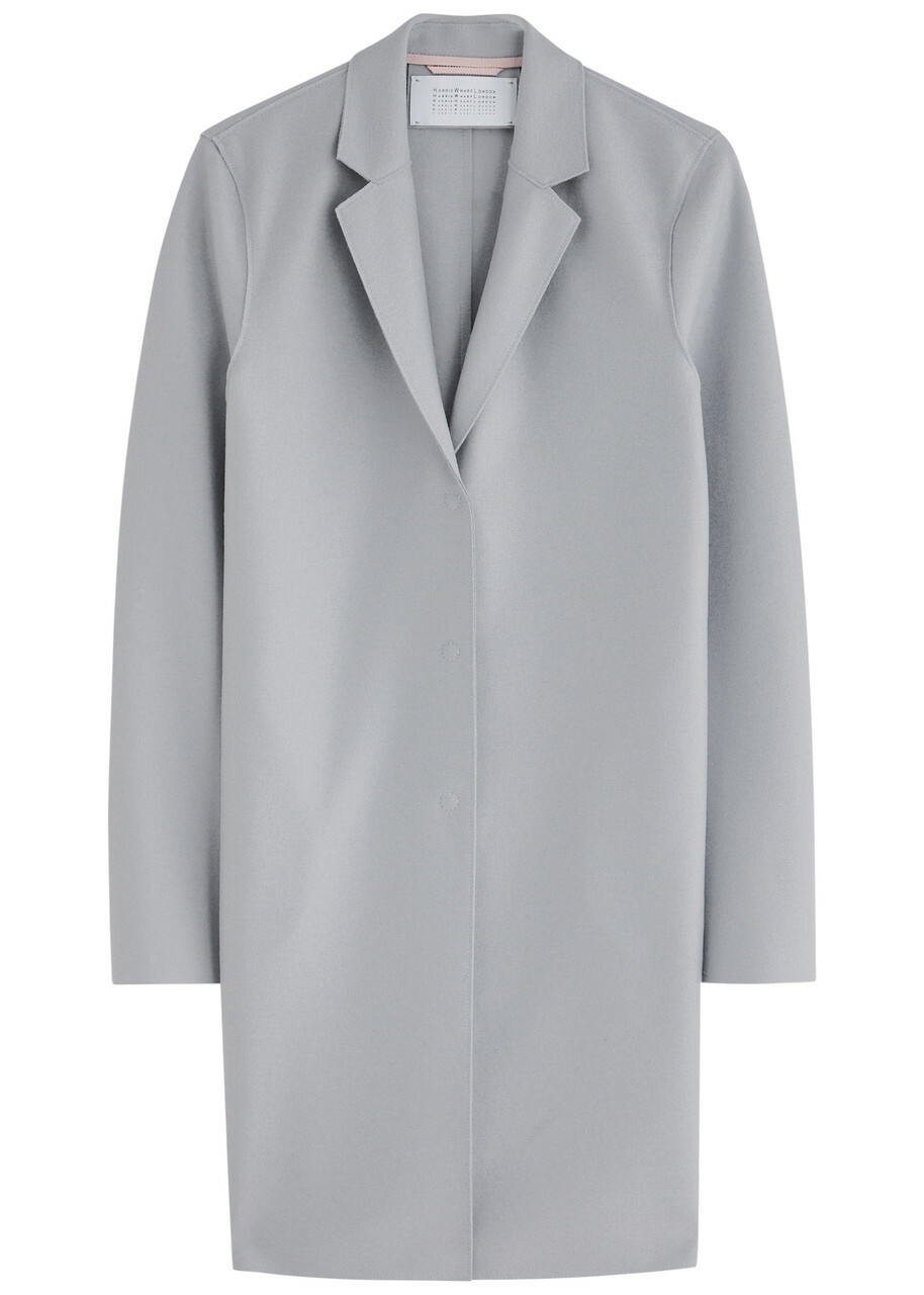 Harris Wharf London Cocoon Wool-felt Coat Mid Grey