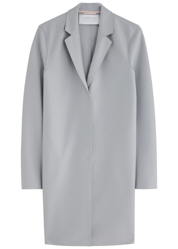 Photo: Harris Wharf London Cocoon Wool-felt Coat Mid Grey