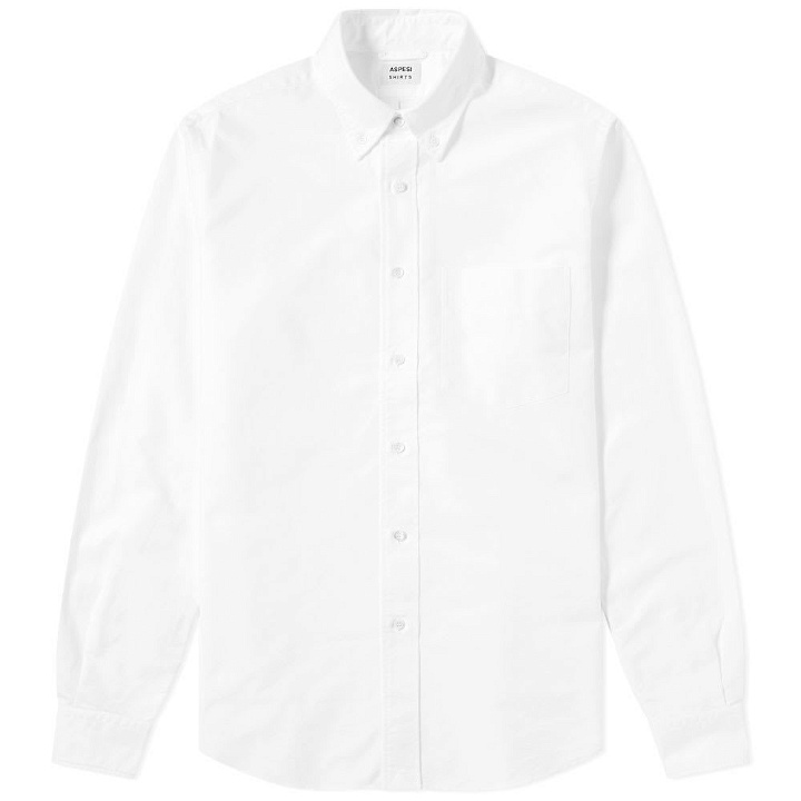 Photo: Aspesi Button Down Oxford Shirt White