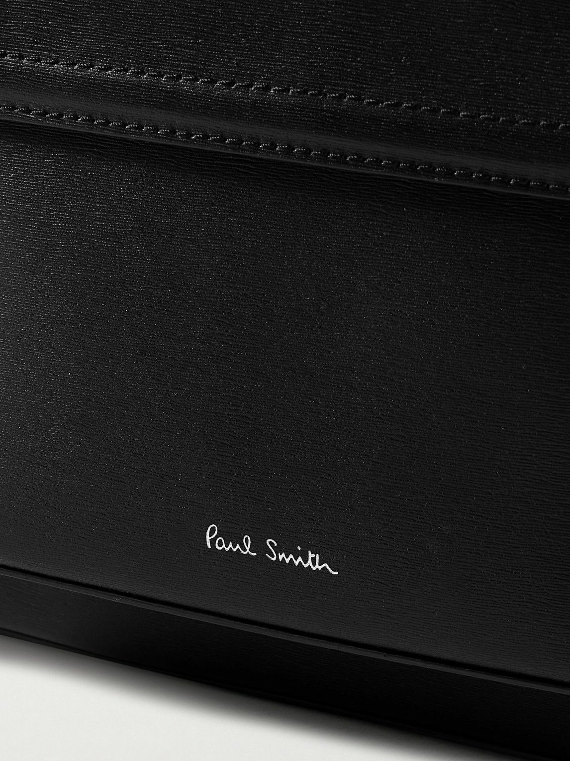 Paul Smith - Mesh-Panelled Textured-Leather Backpack