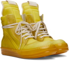 Rick Owens Yellow Geobasket Sneakers
