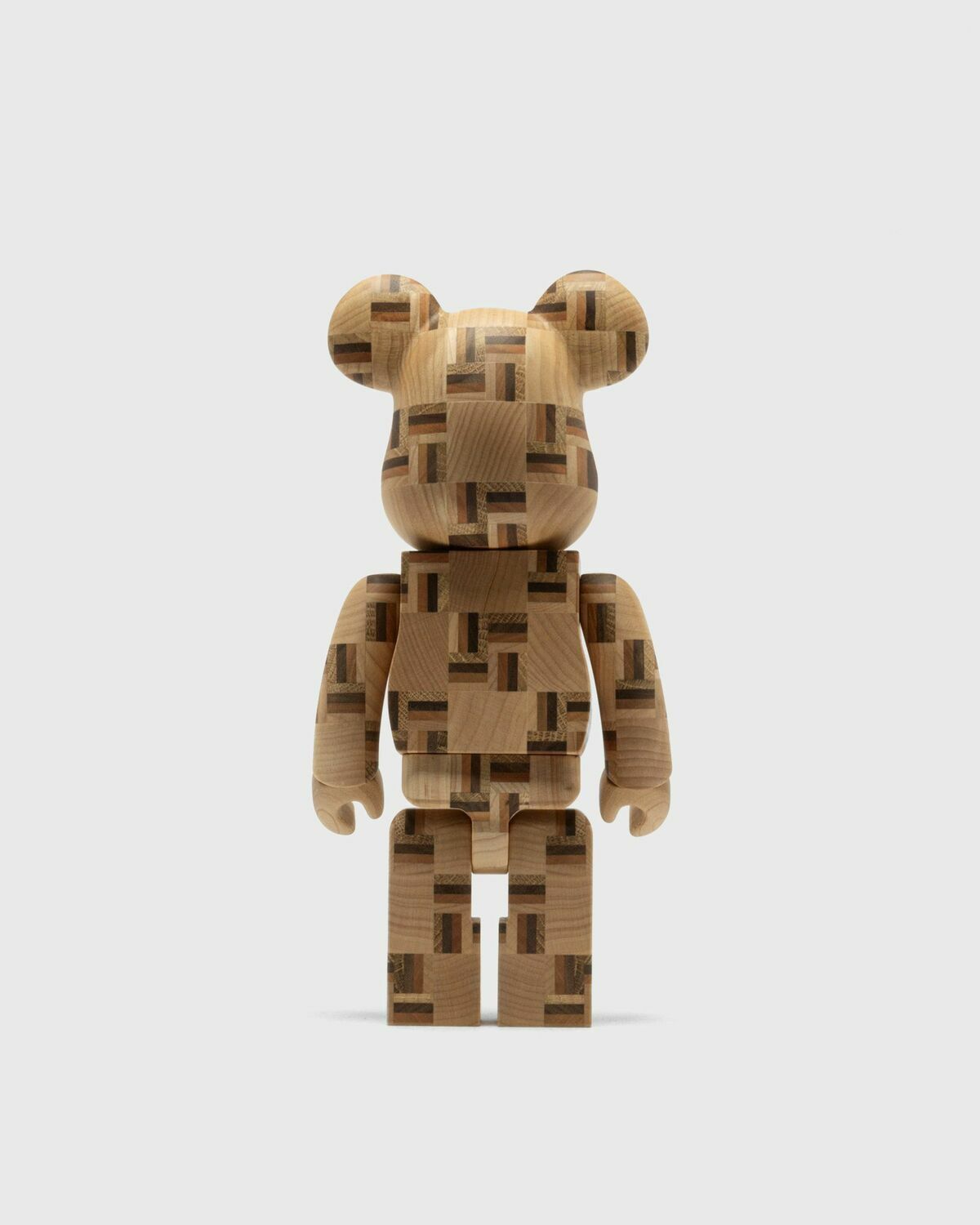 Medicom Bearbrick 400% Karimoku Yosegi Chess Brown Collectibles & Toys